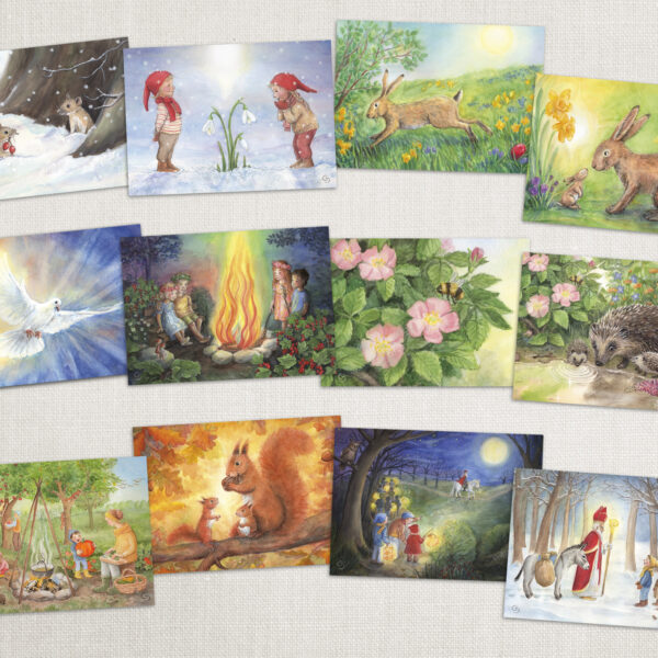 Monats-Postkarten-Set