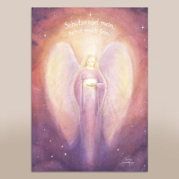 Poster Schutzengel rosa  A4