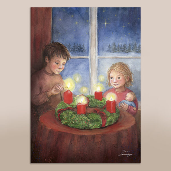 Poster Adventskranz A4